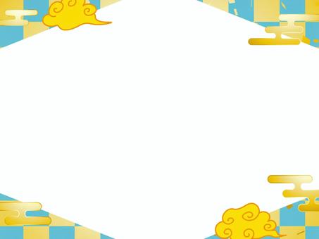 正月和風和柄年賀状