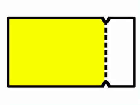 チケット　クーポン券　黄 チケット,クーポン券,入場券,割引券,優待券,金券,アイコン,コンサート,ライブ,遊園地のイラスト素材