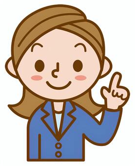 案内の女性 案内の女性 女性,案内,指さしのイラスト素材