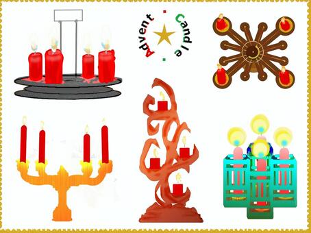 赤いキャンドル キャンドル,蝋燭立て,シーズン,定番,年中行事,赤,火,星,クリスマス,アドベンチストのイラスト素材