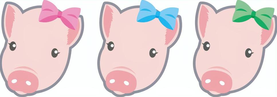 ミニブタちゃん! ミニブタちゃん! 飼育,ペット,牧場のイラスト素材