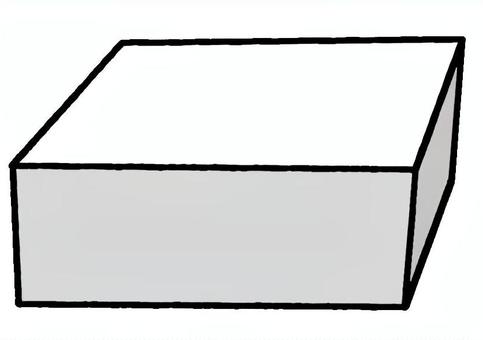 箱 箱,シンプル,パース,四角,白のイラスト素材