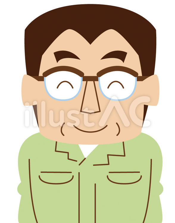 作業員（喜） 人物,男性,作業員のイラスト素材
