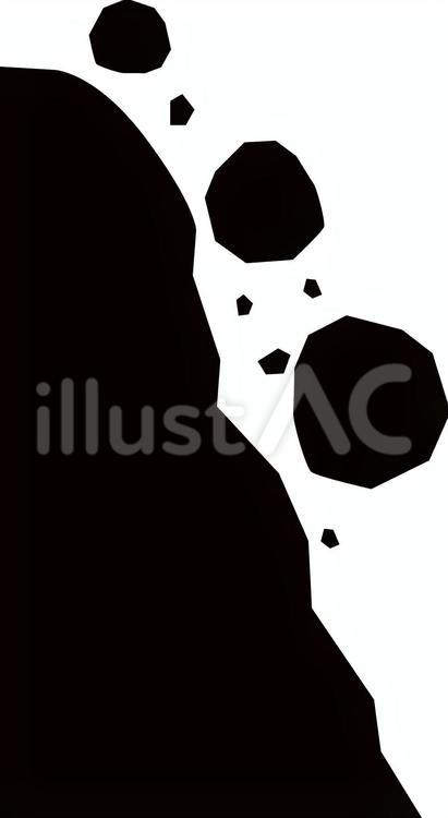 落石注意 落石,落ちる,落下のイラスト素材