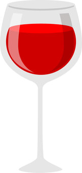 Illustration, red wine, glass, alcohol, 