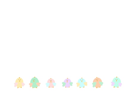 下枠イラスト☆ことり☆パステル色