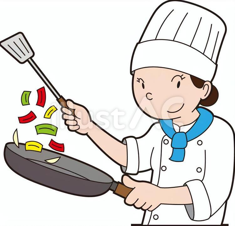 調理師ちゃん 料理,調理師,料理人のイラスト素材