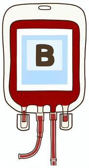 輸血バッグ（Ｂ型） 献血,輸血,赤血球,全血製剤,血液製剤,血液バック,血液,医療,医学,治療のイラスト素材