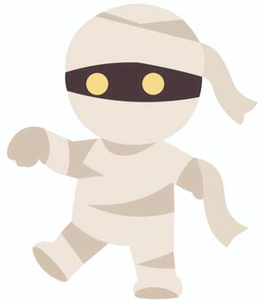 包帯を巻いたかわいいミイラ男 ミイラ,ミイラ男,包帯,マミー,ハロウィン,モンスター,悪魔,キャラクター,かわいい,ポップのイラスト素材