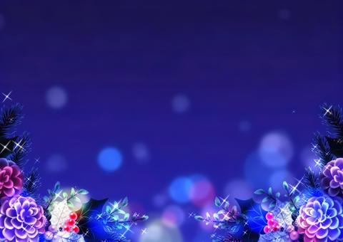 幻想的なクリスマス飾りの背景 クリスマス,背景,イルミネーション,夜景,夜,冬,ネオン,灯り,光,ぼかしのイラスト素材