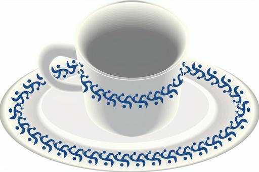 コーヒーカップ コーヒーカップ,コップ,皿,陶器,食器,模様,柄,立体,リアルのイラスト素材