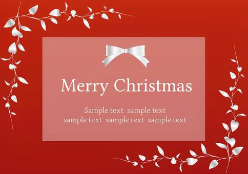 Card · X Mass · Red · Silver, , JPG, PNG and AI