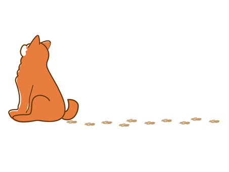 Illustration, un chien, shiba inu, wanko, 