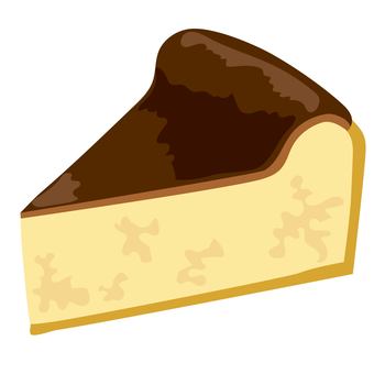 バスクチーズケーキ バスクチーズケーキ,チーズケーキ,ベイクドチーズケーキ,ケーキ,焼き菓子,チーズ,クリームチーズ,製菓,おやつ,デザートのイラスト素材