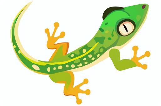 Free cut picture material/Cute lizard, , JPG, PNG and AI