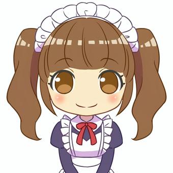 Maid's upper body, a maid, cute, moe, JPG and PNG