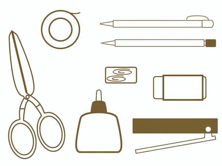 stationery, stationery, scissors, eraser, JPG, PNG and AI