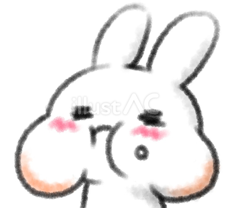 食事が美味しくてほっぺが落ちるうさぎ うさぎ,動物,可愛いのイラスト素材