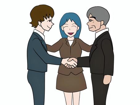 仲を取り持つ 仲,取り持つ,仲直り,男性,女性,仲介,仲介役,男子,女子,男のイラスト素材