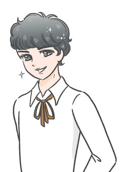 昭和風少年1-3 少女漫画,80年代,70年代,男の子,レトロ,古風,漫画,昭和,笑う,微笑むのイラスト素材