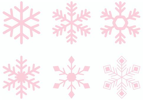 雪の結晶 ピンク 雪,結晶,冬,氷,自然,寒さ,幻想,寒い,ダイヤモンドダスト,模様のイラスト素材