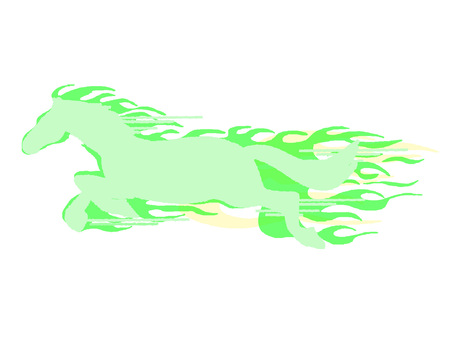 走る馬 馬,走る,疾走,勢い,pop調,手描き,挿絵,ワンポイント,素材,商用可のイラスト素材