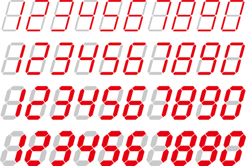 デジタル数字f 数字,デジタル,デジタル数字,フォント,電卓,計算機,シンプル,ビジネス,デザイン,グラフィックのイラスト素材