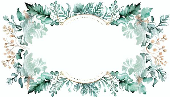 mint green horizontal frame, mint green horizontal frame, mint ijo, alam, a godhong,