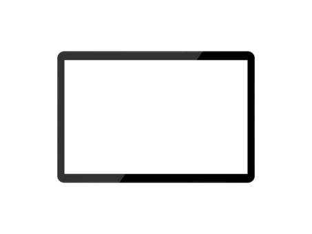 Black tablet with transparent monitor, JPG, PNG and AI Black tablet with transparent monitor, tablet, touch panel, terminal, JPG, PNG and AI