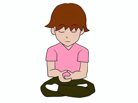 座禅 律する,修行,集中,精神統一,瞑想のイラスト素材