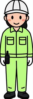 カーキの作業員の女性です。 カーキの作業員の女性です。 作業員,シンプル,スタッフ,従業員,アルバイト,パート,倉庫,運搬,物流,作業のイラスト素材