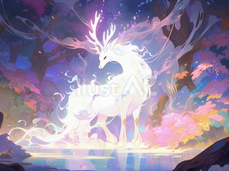 神獣 神獣,角,たてがみのイラスト素材