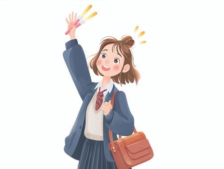 キラキラ輝く推し活女子高生