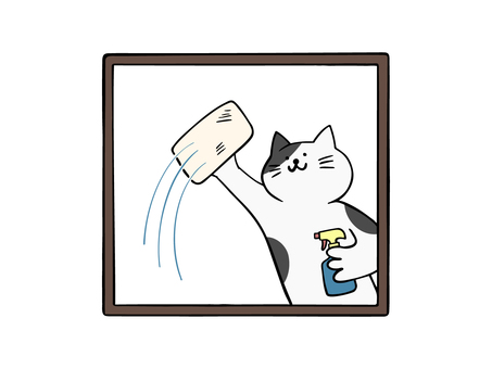 Illustration, window cleaning, window, clean up, 