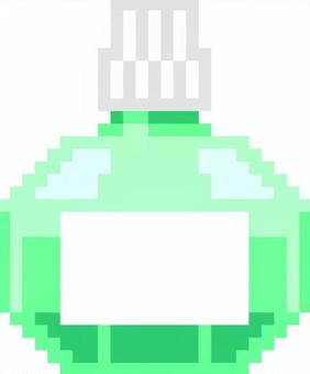 ドット絵の緑の目薬です。 ドット絵,目薬,シンプル,点眼,乾き目,ケア,健康,涙,白目,瞳のイラスト素材