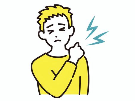 肩こり　若い男性 肩こり,若い男性,整形外科,整体,接骨院のイラスト素材