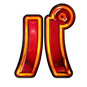 カタカナ文字パ 文字,ギラギラ,赤色,カタカナ,パのイラスト素材