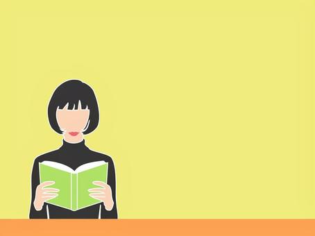 読書_女性_03 読書,本,読む,女性,小説,趣味,女,知識,ブック,bookのイラスト素材