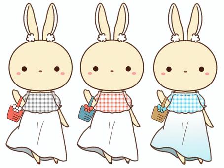 Mr. Usagi set 2, rabbit, tiny, summer, JPG and PNG