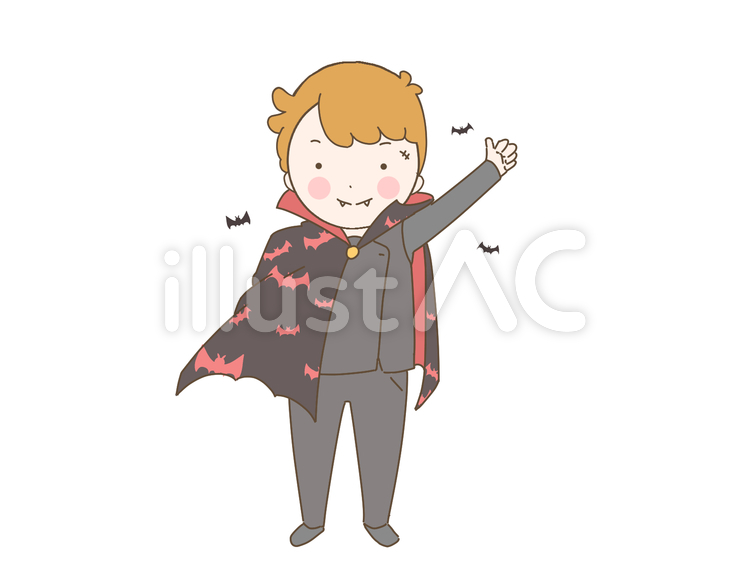 ハロウィーン　男の子　1 男の子,全身,ハロウィーンのイラスト素材