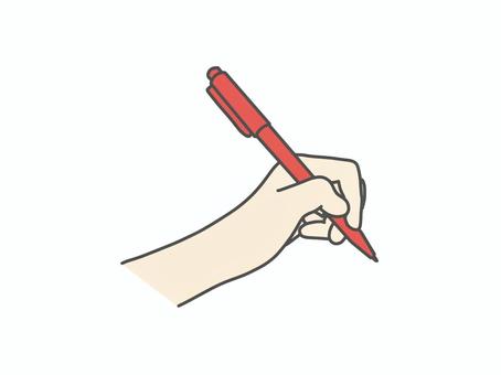 左手で赤ペンを持つイラスト2 左手で赤ペンを持つイラスト2 左手,ペン,赤ペンのイラスト素材