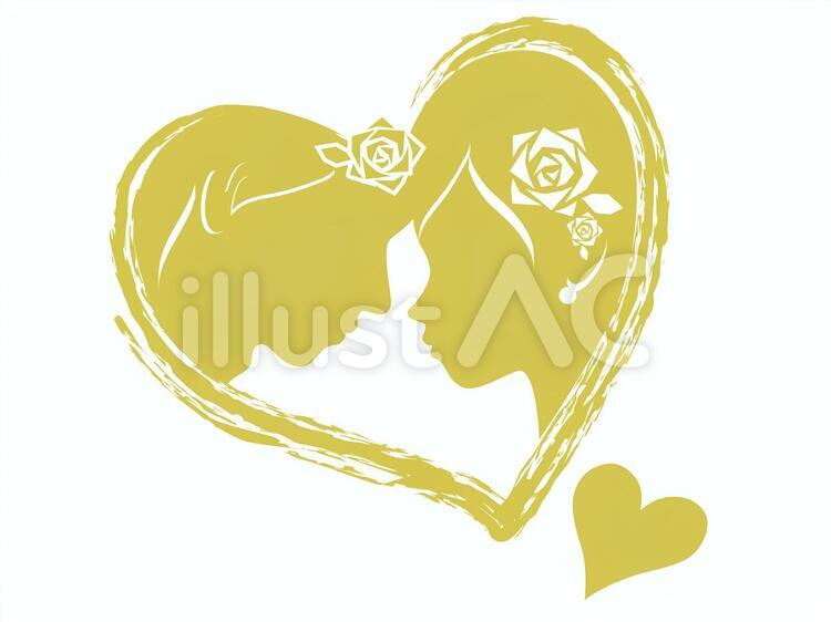 ブライダル ハート,結婚式,恋人のイラスト素材