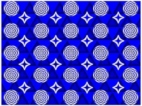 花と星の壁紙　青 花星,幾何学模様,星,シンプル,柄,パターン,壁紙,背景,ポストカード,三角のイラスト素材