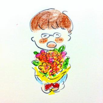 With a smile and a bouquet, , JPG