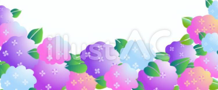 季節の花ハガキサイズ01-03 ハガキ,ポストカード,フレームのイラスト素材