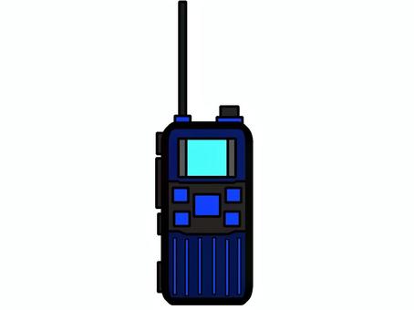 無線機のアイコン『青』 無線,機械,通信,応答,モチーフ,カラー,探索,冒険,道具,アイテムのイラスト素材