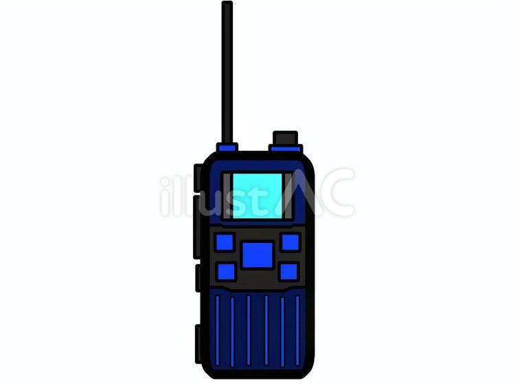 無線機のアイコン『青』 無線,機械,通信のイラスト素材