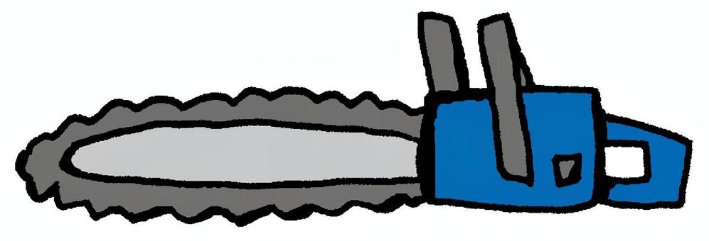 チェーンソー（青） チェーンソー,解体,工具,道具,機械,林業,伐採,ノコギリ,作業,切るのイラスト素材