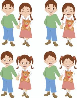 Illustration, молодой, дева, улыбка, 