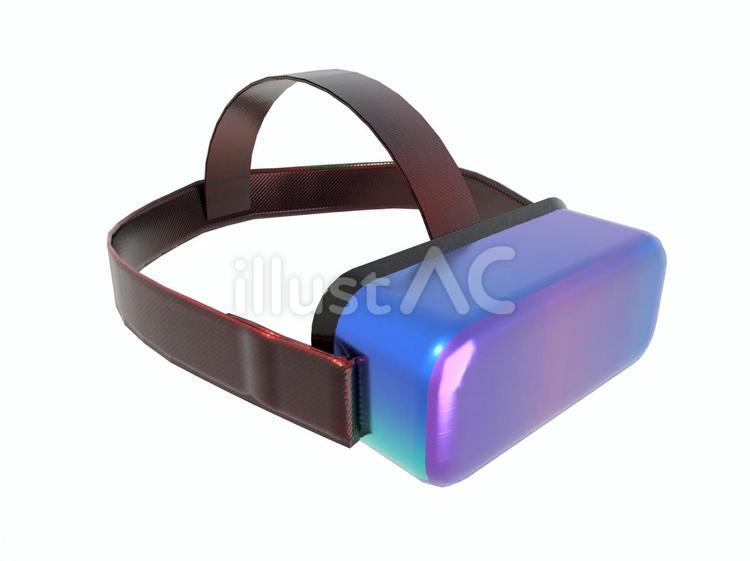 VRレインボーゴーグル vr,vrゴーグル,バーチャルリアリティのイラスト素材